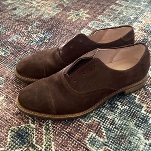 Ecco loafers brown suede size 41